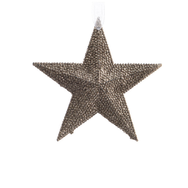 Star With Glitter 0.8X10.5X10.5Cm - Gold