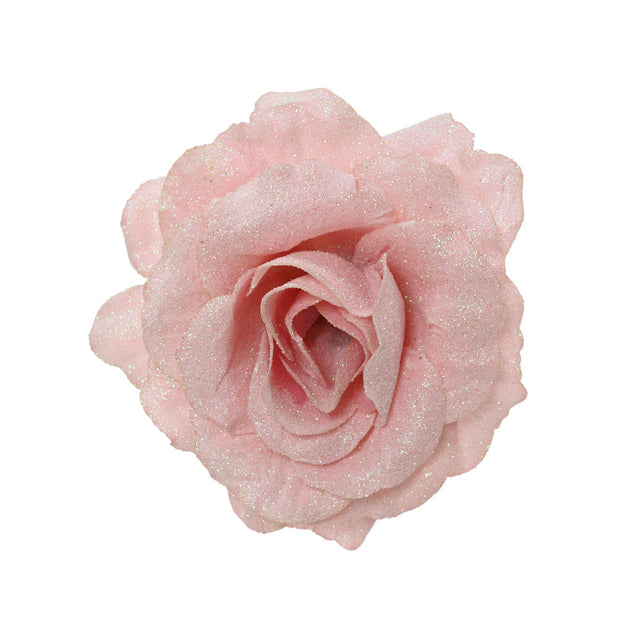 Rose On Clip 12X7Cm - Pink