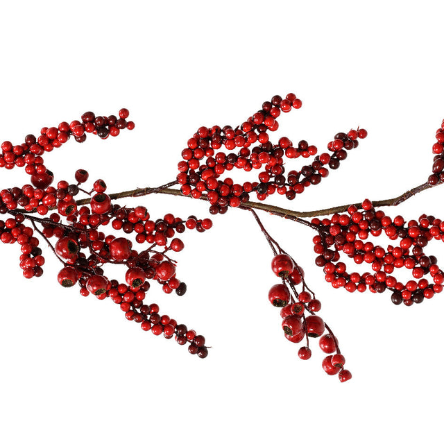 Garland Foam 3X10X130Cm With Red Berries