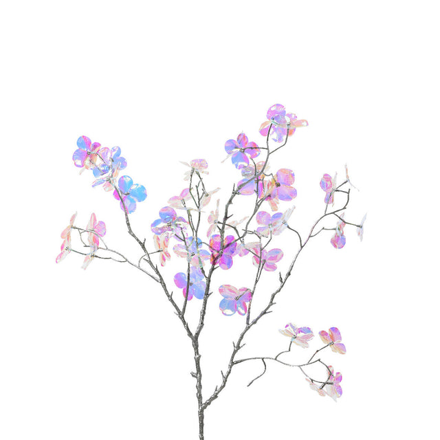 Flower Spray 80X30X6Cm - Iradescent