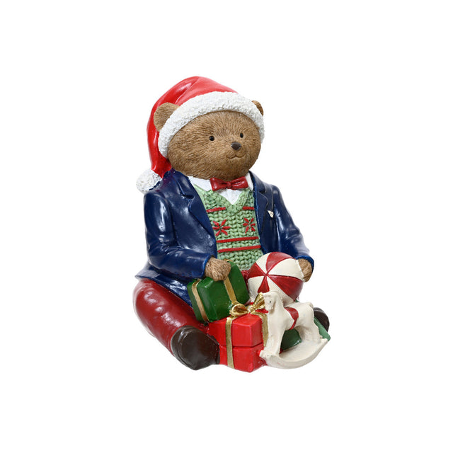 Polyresin Bear Playing With A Rocking Horse 13X12X16Cm