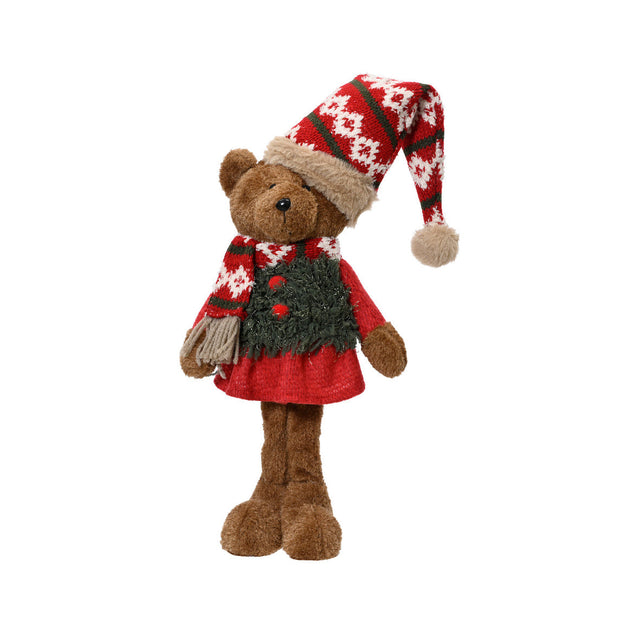 Polyester Bear With Dress 17X10X35Cm