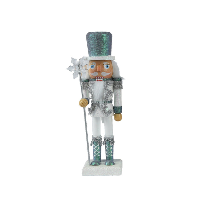 Blue & White Nutcracker Wood 8X6X25Cm - Blue Hat