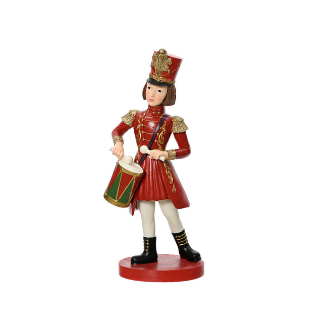 Polyresin Girl With Drum 20X14X45Cm