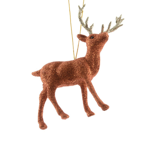 Plastic Reindeer 4.5X10X12.5Cm - Looking Right - Bronze