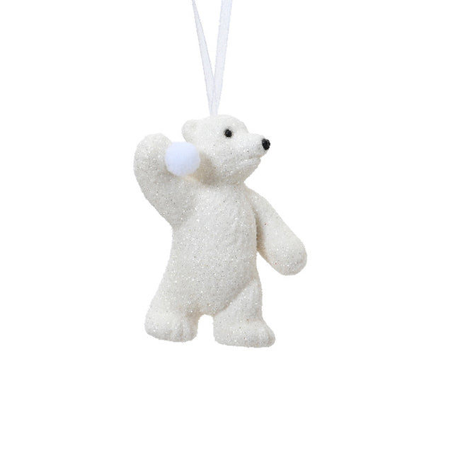 Polar Bear With Snowball 2X8X6Cm