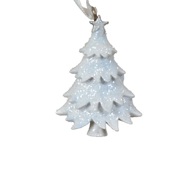 Polyresin Ice Xmas Tree 3.8X1X6.5Cm