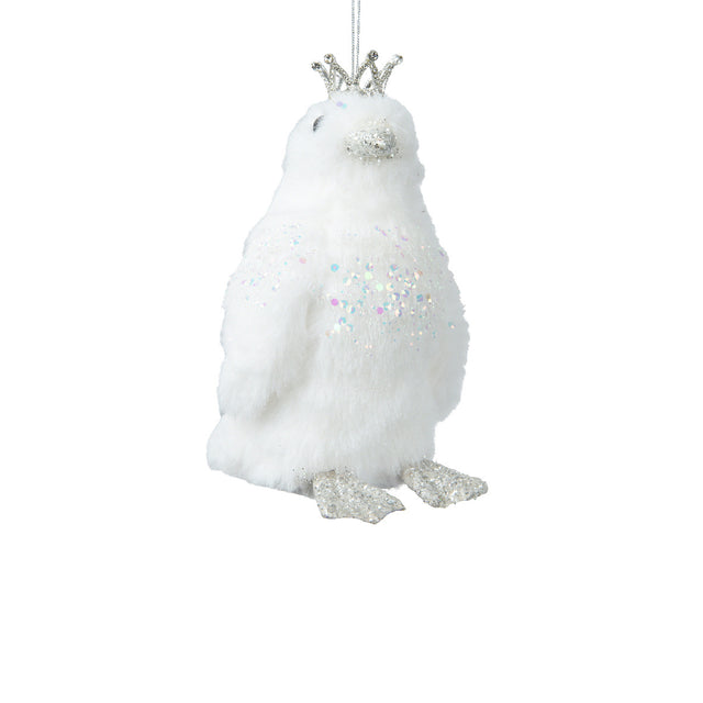 Polyester Penguin With Crown 9X10X17Cm