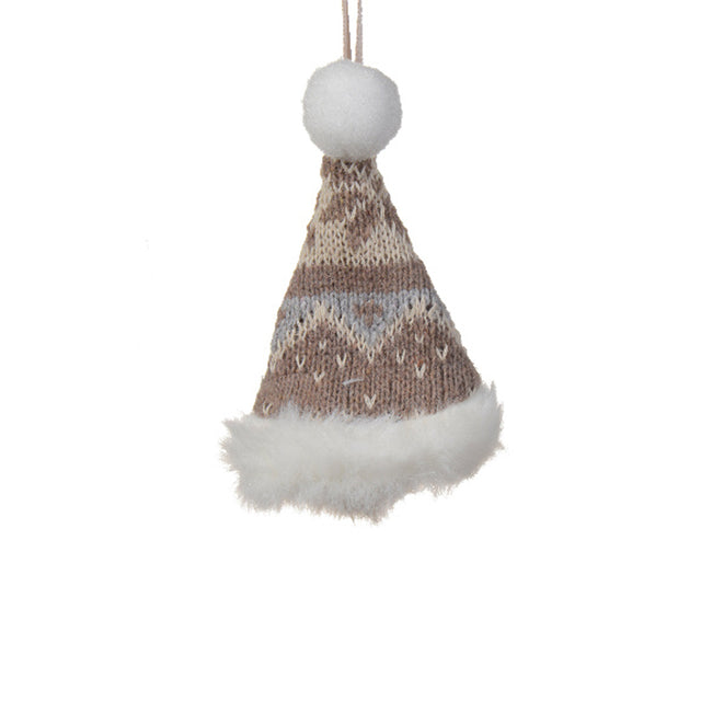 Hanging Brown Knitted Hat 8X2X14Cm