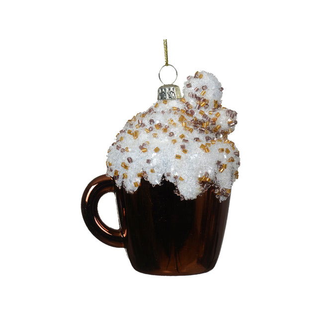 Mug With Cream 7X5X9.5Cm - Brown