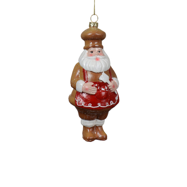 Santa Bauble (Gingerbread) (7.5x7.5x17.5cm)