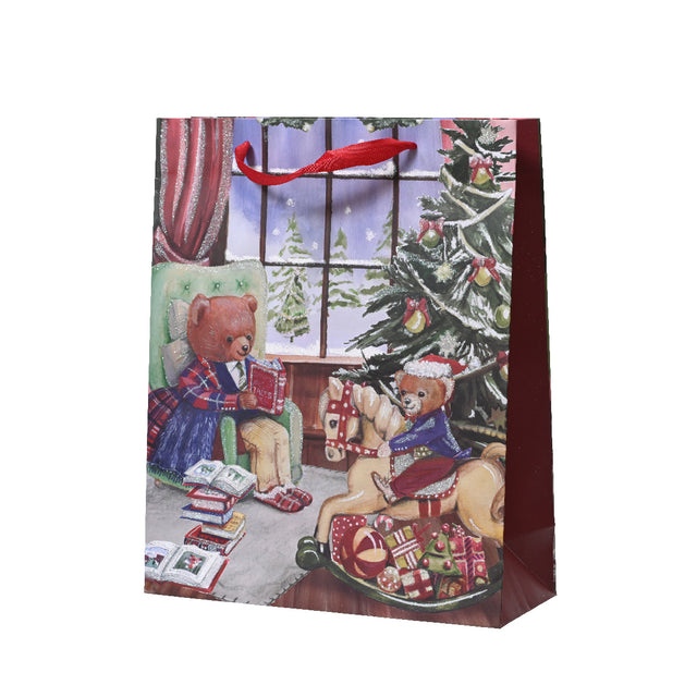 Paper Giftbag With Bears 12X30X42Cm