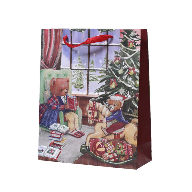 Paper Giftbag With Bears 8X18X24Cm