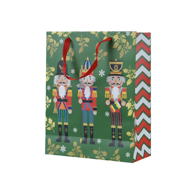 Paper Giftbag With Nutcrackers 12X30X42Cm