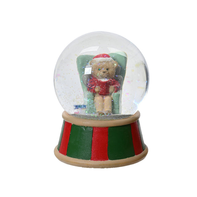 Polyresin Waterball 10X10X13Cm - Bear In Chair