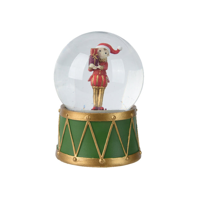 Polyresin Waterball With Elf 10X10X14Cm - Green
