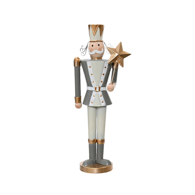 Iron Nutcracker 9.5X13X42Cm - Holding A Star