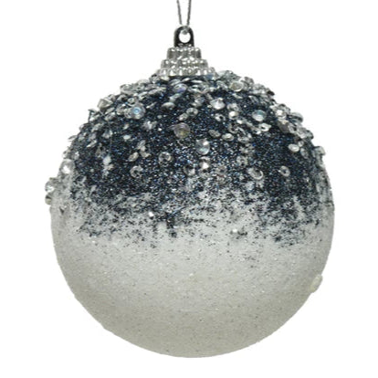 Bauble Foam with Glitter and Snow 8cm