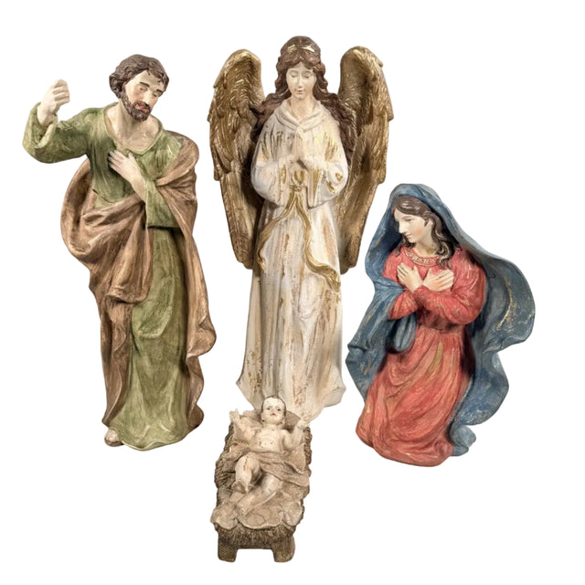 Gold Brushed Christmas Nativity Figures 23x12x47cm
