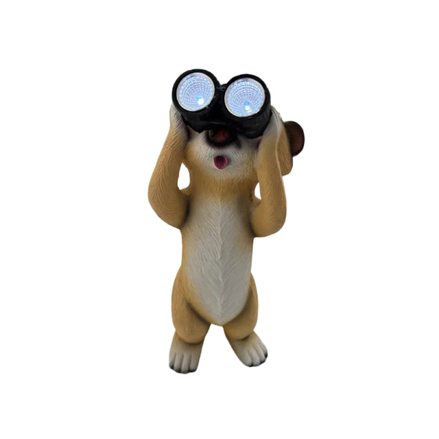Solar Meerkat With Binoculars 28cm