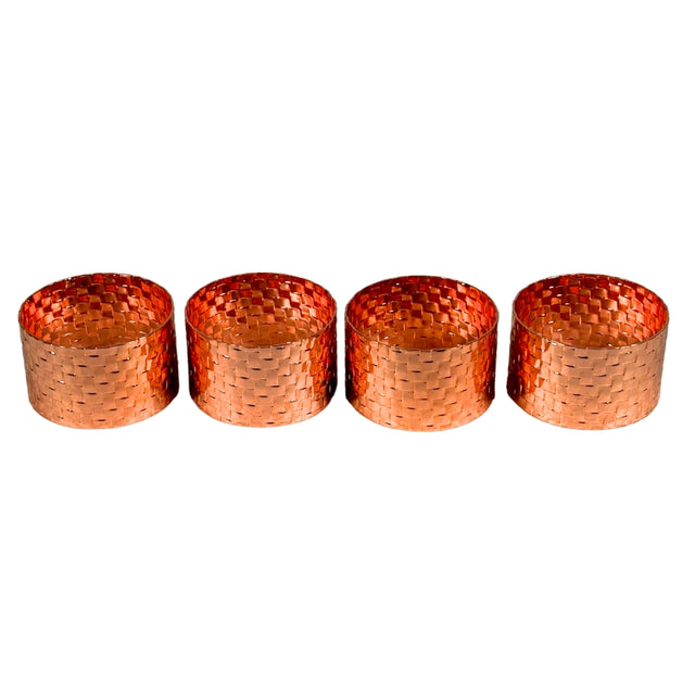Napkin Rings x4 Rose Gold