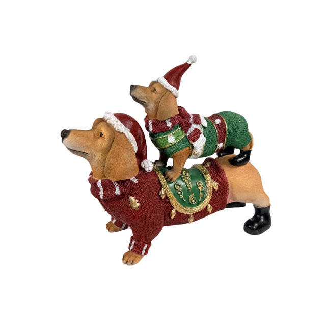 Christmas Dachshunds 36x13x31cm