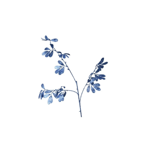 Spray With Glitter Leaves C/Blue 1X26X95Cm