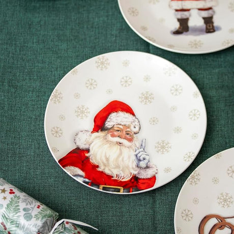 Plate coupe shape porcelain 20.5cm - Santa