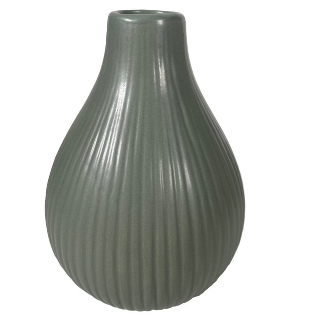 (795211320-1)BOTTLE VASE 14CM - GREEN