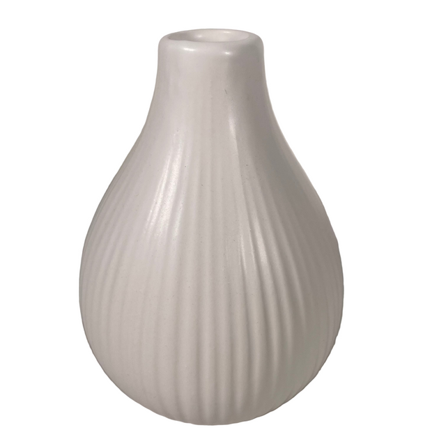 (795211320-1)BOTTLE VASE 14CM - WHITE