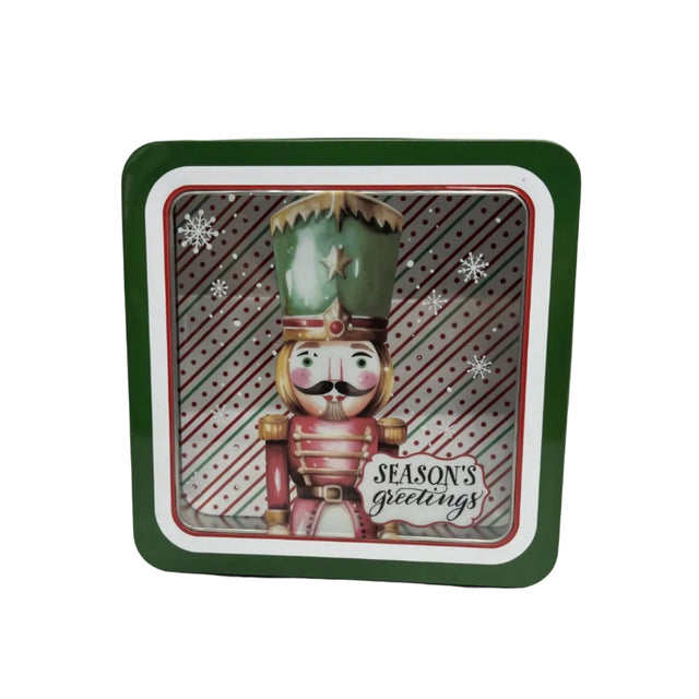 Seasons Greetings Storage Tin Square 19x19x8.5cm