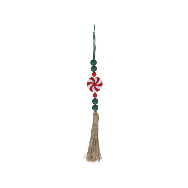 Candy Pendant With Fringe 3.4X20Cm - Green