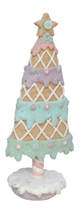 Ginger Bread Figure 10.5X9X2.5Cm - Pink & Blue