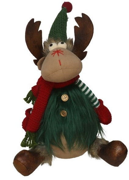 Sitting Reindeer, 39X21X21Cm, Green