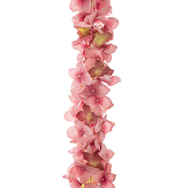Dark pink hydrangea garland 150cm