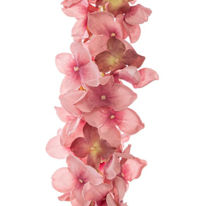 Dark pink hydrangea garland 120cm