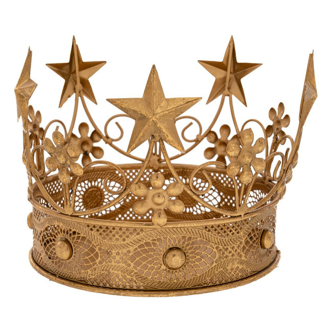 Gold metal crown 22x15.5cm