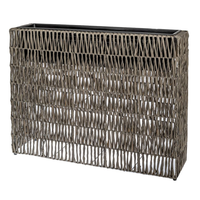 Rattan rectangular planter 84x23x65cm