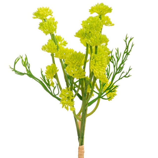 Artificial real touch green achillea stem 30cm