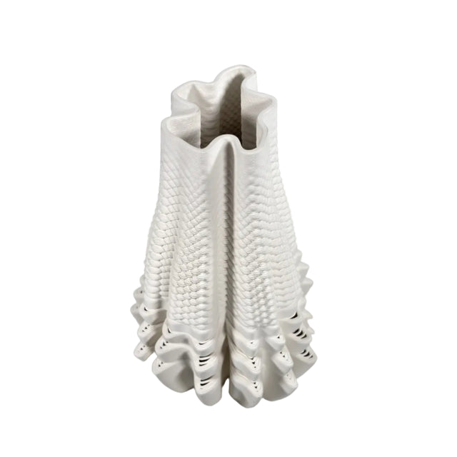 Ceramic 3D Textured Vase 28.5x33cm