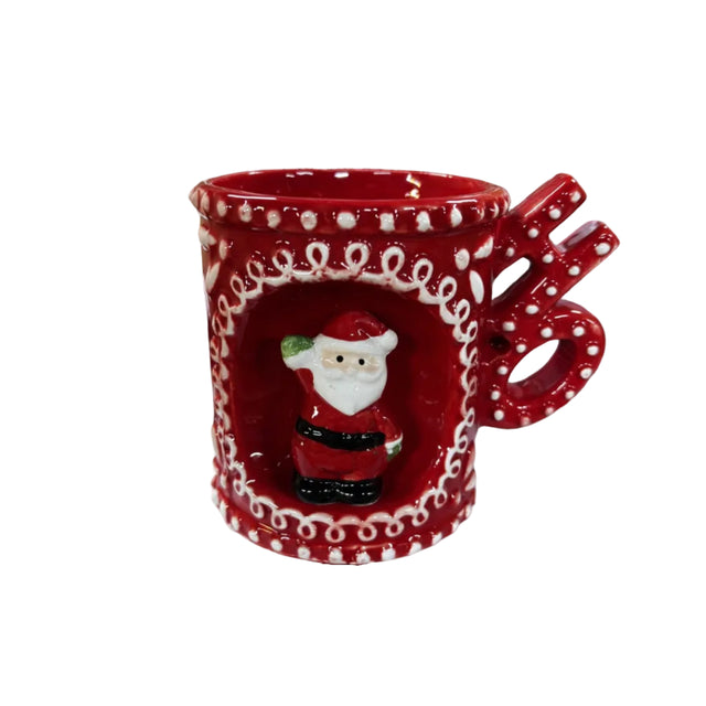 Mug with Santa 14x9cm - red