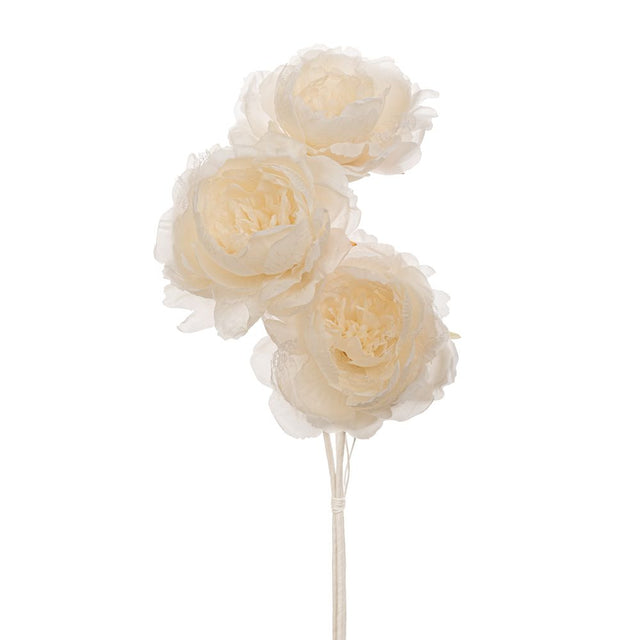 Artificial cream David Austin rose bouquet