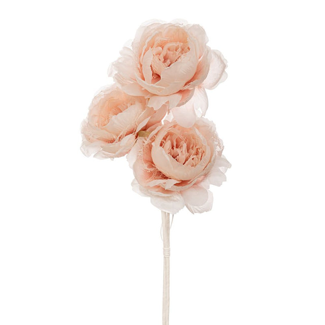 Artificial light pink David Austin rose bouquet