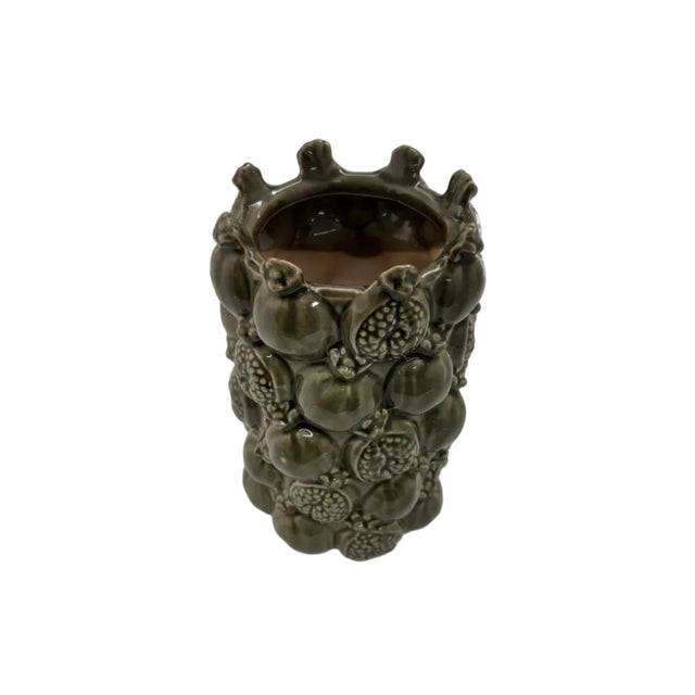 Green Pomegranate Vase 15x23cm