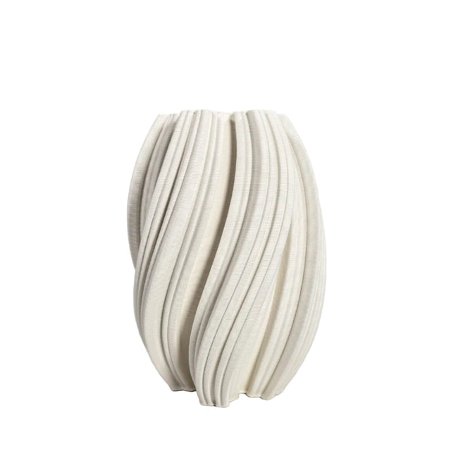 White Swirl Ceramic Vase 20x29cm