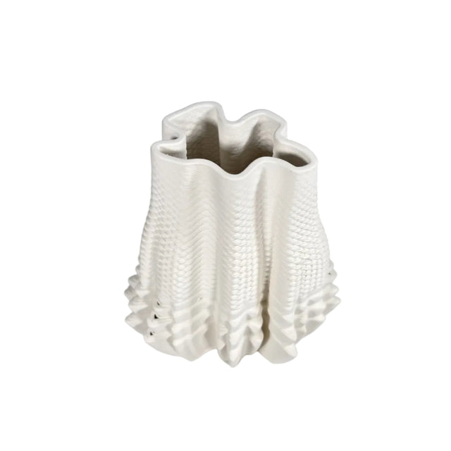 Ceramic 3D Textured Vase 15.5x20.5cm