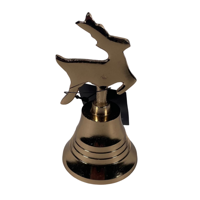 (A98810020-3)BELL 10CM GOLD - REINDEER