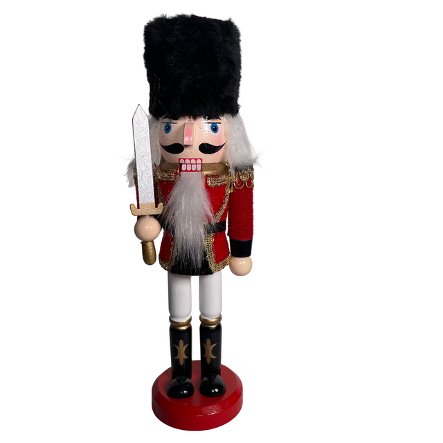 Nutcracker wood 7.5x7.5x25cm - with sword