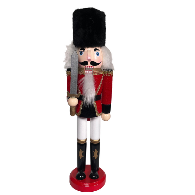 Nutcracker, wood 10x9x38cm - with sword