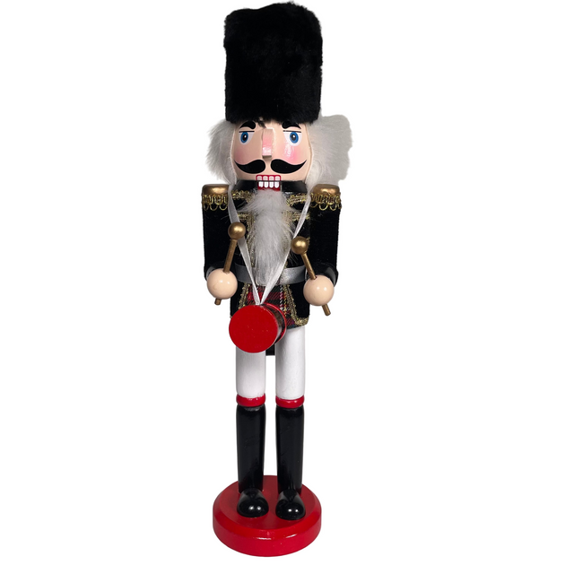 Nutcracker, wood 10x9x38cm - with drums
